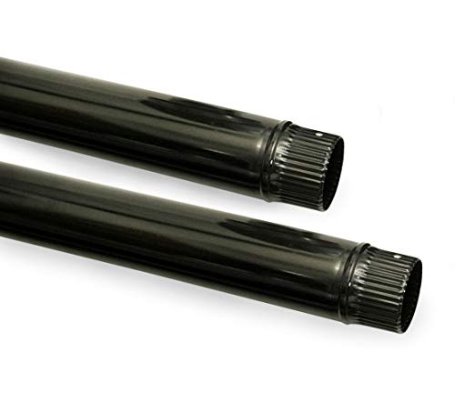 Rohr in Schwarz verglast bei 900°C - Ø100 mm - 1 Meter - für Öfen und Kamine von S&M