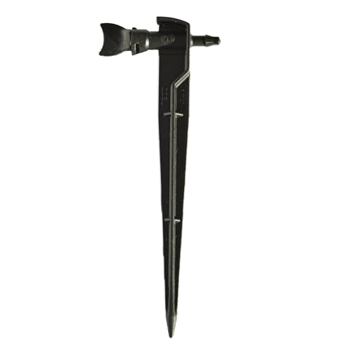 S&M 544699 - Regulierbarer Tropfer Typ "Delta" mit Erdspieß, Durchflussmenge 0 bis 6 Liter/Stunde | Blister mit 5 Stück | Anschlussdurchmesser 4 mm für Mikro-Tropfbewässerung von S&M