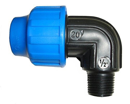 's & M Anschlussstück – Gewinde männlich, 20 mm x 1/2, schwarz und blau 's & M Anschlussstück – Gewinde männlich, 20 mm x 1/2, schwarz und blau von S&M