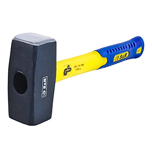 S&R Fäustel mit Fiberglasstiel aus Schmiedestahl C50 (1500) von S&R