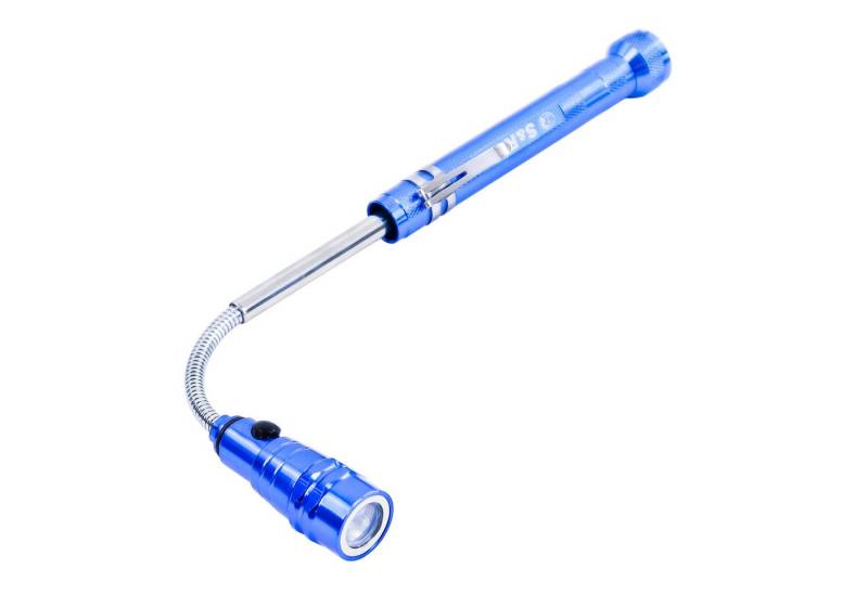 S&R LED Taschenlampe Flexible magnetische Mini LED Taschenlampe - Teleskopisch 150-370 mm (1-St., Batterien enthalten), Magnetischer Kopf und Sockel, Flexibler Schwanenhals von S&R