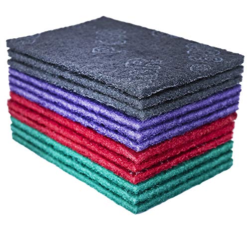 S&R Schleifvlies-Pads – 12er Set Schleifvliesmatten, Schleiffleece für Metall, Holz, Stahl & Edelstahl, Schleif-Fleece zum Schleifen & Polieren, Körnung P180-P320-P600-P800 S&R Schleifvlies-Pads – 12er Set Schleifvliesmatten, Schleiffleece für Metall, Holz, Stahl & Edelstahl, Schleif-Fleece zum Schleifen & Polieren, Körnung P180-P320-P600-P800 von S&R