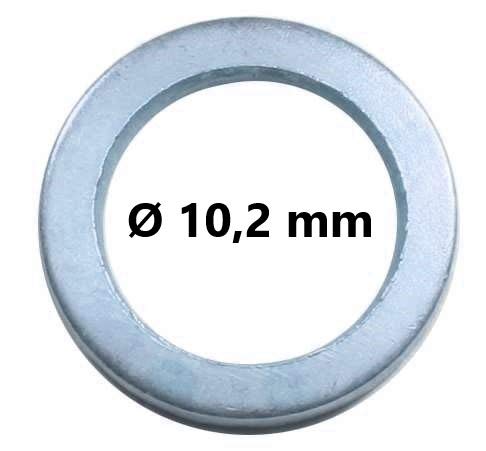 100 Fitschenringe | verzinkt | Außen Ø 15,8 mm - Innen Ø 10,2 mm | Unterlegscheiben | zum anheben von Türen von S&S-Shop