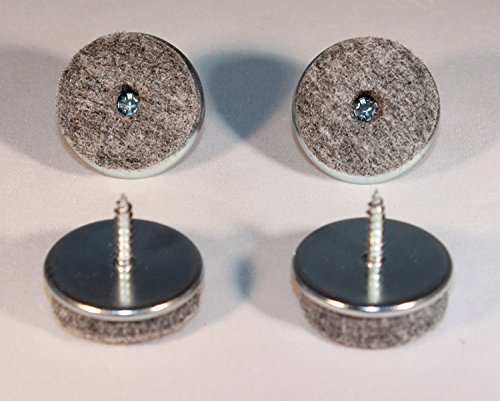 100 Stück Filz-Möbelgleiter mit Schraube – Ø 24 mm – aus Metall/Filzgleiter/Möbelgleiter von S&S-Shop
