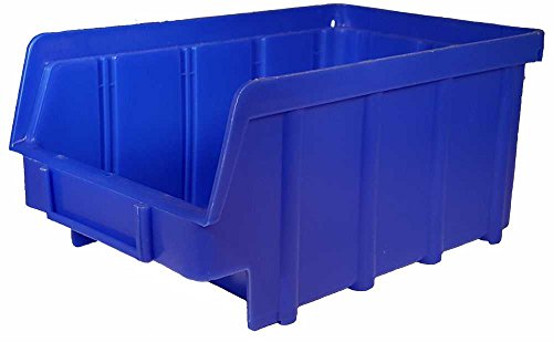 S&S-Shop Stapelboxen blau | 20 Stück | Größe 2 | 102 x 167 x 76 mm | für Kleinteile Aufbewahrung | Aufbewahrungsbox | Eurobox | Sortierbox | Schraubenbox | für Werkstatt von S&S-Shop