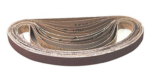 36 Stück Schleifbänder | 13 x 451mm | Schleifband Set | je 6 x Korn 40-60-80-120-180-240 | für Powerfeile | Zum Schleifen, Feilen, Schärfen und Entrosten | Gewebe-Schleifbänder von S&S-Shop