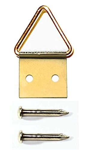40 Stück Bilder-Klappösen – Größe: 1 (20 x 10 mm) – inkl. Nägel/Bilderhaken/Bildaufhänger/Bildhaken von S&S-Shop