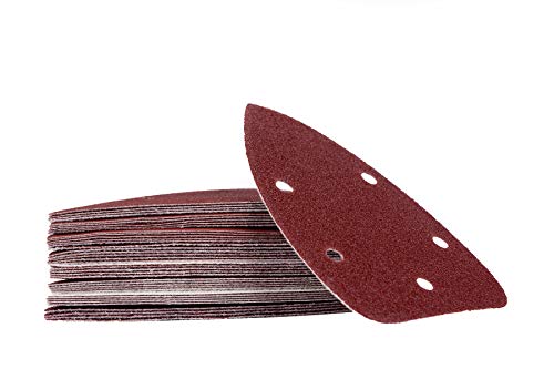 60 Blatt Klett Schleifblätter für Schleif Mouse 92 x 140 mm | Körnungen jeweils 10 x K40/60/80/120/180/240 | 5 Loch | Schleifpapier - Schleifmaus - Dreiecksschleifer | Black + Decker von S&S-Shop