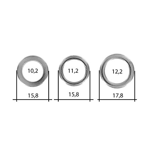 Fitschenringe - Sortiment | 30 Teilig | je 10x Ø 10/11/12 mm | zum Anheben von Türen | verzinkter Stahl | Unterlegscheiben | Beilagscheiben | Distanzscheiben | Türheber von S&S-Shop