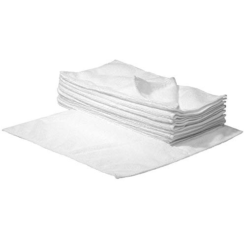 S&S-Shop 10 Mikrofasertücher | 30 x 30 cm | Weiß | waschbar - weich | Microfasertücher Mikrofaser Tuch Reinigungstücher Auto polieren Putztücher | Haushaltstücher von S&S-Shop
