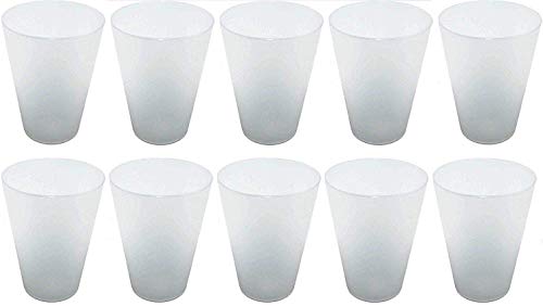 S&S-Shop 10 Plastik Trinkbecher 0,4 l Transparent | Mehrwegtrinkbecher | Becher | Partybecher | Mehrwegbecher | Kunststoffbecher von S&S-Shop