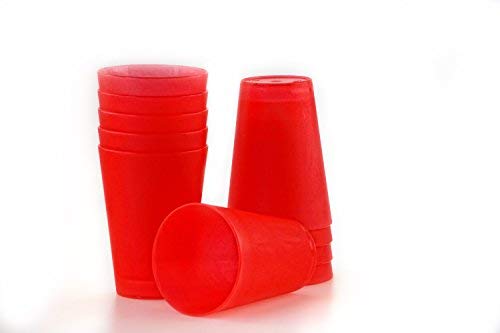 S&S-Shop 15 Plastik Trinkbecher 0,4 l - rot - Mehrwegtrinkbecher/Partybecher/Becher von S&S-Shop