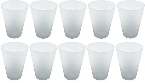 S&S-Shop 25 Plastik Trinkbecher 0,4 l - transparent - Mehrwegtrinkbecher/Partybecher/Becher von S&S-Shop