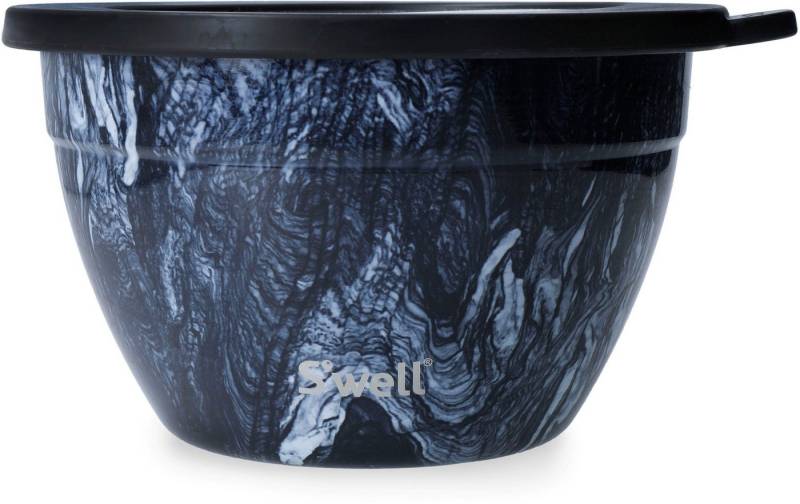 S'well Salatschüssel S'well Onyx Salad Bowl Kit, 1.9L, Edelstahl, (3-tlg), Therma-S'well®-Technologie, vakuumisolierten Außenschale von S'well