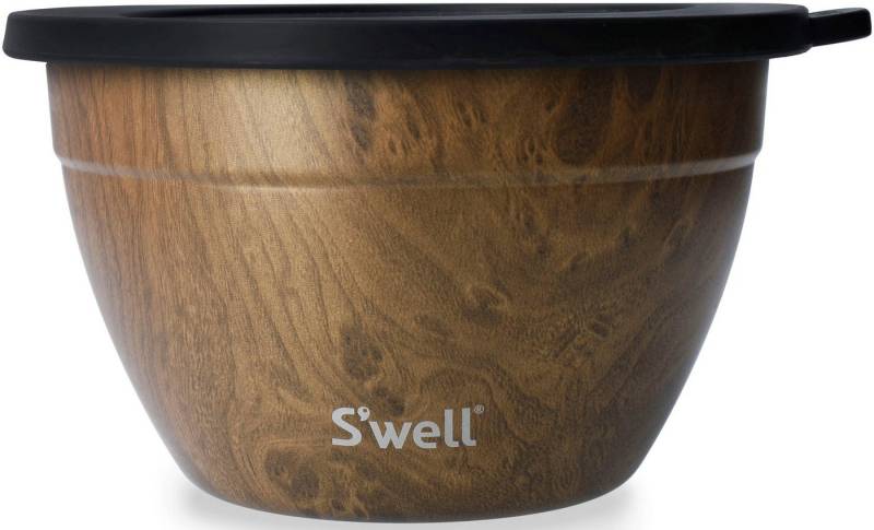 S'well Salatschüssel S'well Onyx Salad Bowl Kit, 1.9L, Edelstahl, (3-tlg), Therma-S'well®-Technologie, vakuumisolierten Außenschale von S'well
