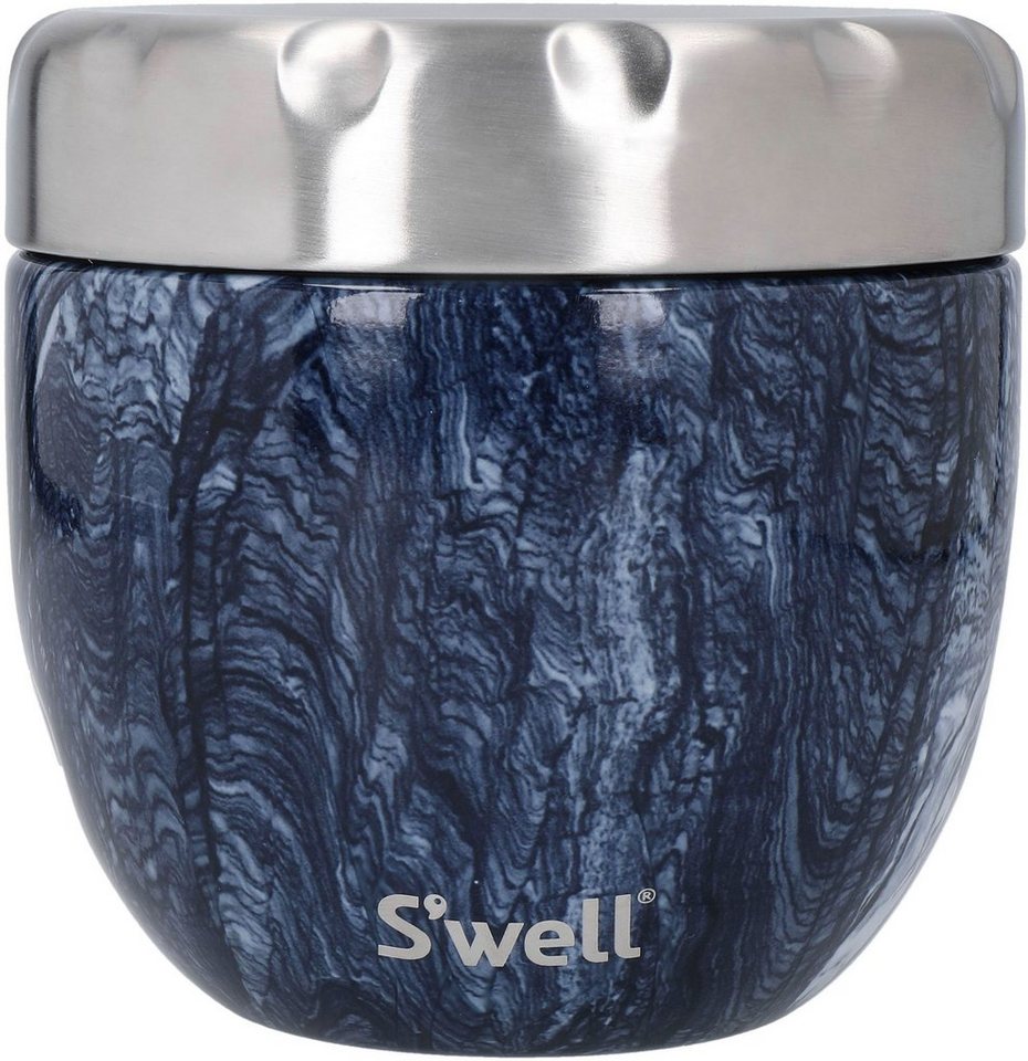 S'well Thermobehälter Calacatta S'well Eats 2-in-1 Essensschale, Edelstahl, (1-tlg), VAKUUM-ISOLIERTE KONSTRUKTION, 363 ml von S'well