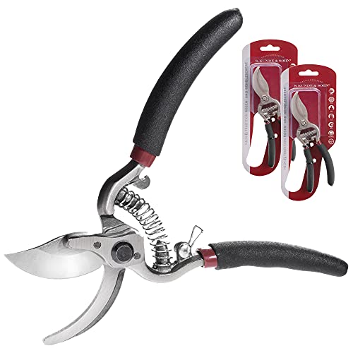 S. Kunde & Sohn Germany – die leichteste geschmiedete Gartenschere 2ER-SET 2x SKS6 – ergonomisches Design – Bypass – Rosen-Rebschere – frische Äste & Zweige bis 20mm von S. Kunde & Sohn Germany