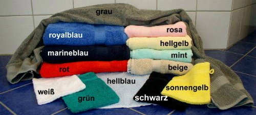 Premium Frottee Saunatuch / Strandtuch / Badetuch grau 70 x 180 cm, 450 Gramm Qualität, 100 % Baumwolle von S.B.J - Sportland