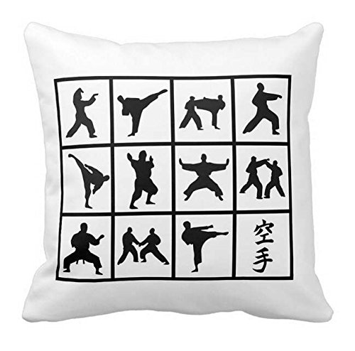 S.B.J - Sportland Flauschiges Kissen, 40 x 40 cm, Karate Motive von S.B.J - Sportland