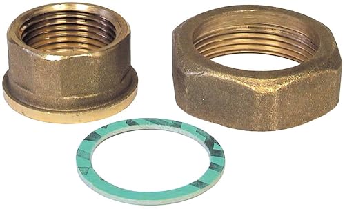 2 Stück weiblich-weiblich Messing mit Dichtung 2 3/4" auf 2" von S.E