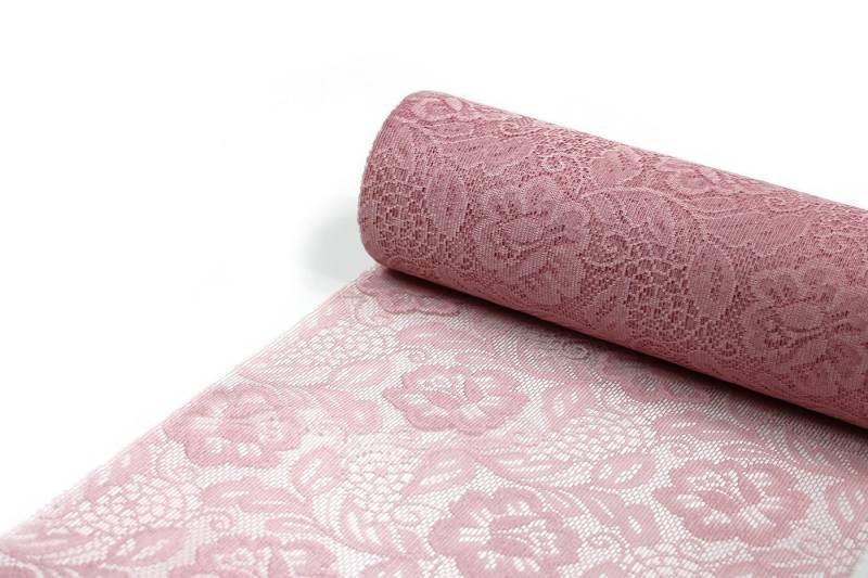 S.I. ZWARTZ BV Tischläufer SIZOLACE® ROSE, Spitzen-Optik, Tischläufer, Tischband 30cm/5m von S.I. ZWARTZ BV