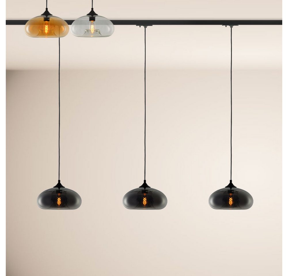 s.luce Pendelleuchte Cruet Esstisch-Hängeleuchte 1-Phasen-Schiene 200cm Amber von S.Luce