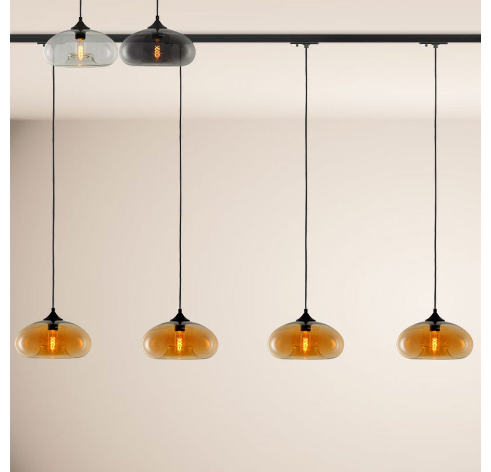 s.luce Pendelleuchte Cruet Esstisch-Hängeleuchte 1-Phasen-Schiene 200cm Amber von S.Luce