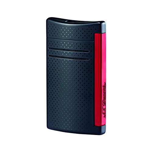 S.T. Dupont Maxijet-Feuerzeug, gebürstetes Chrom-P Mattschwarz-rot von Stratton Essential Supply