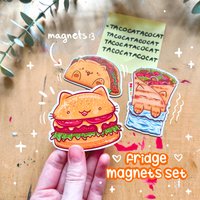 street Food Cats Kühlschrankmagnete Set street Food Cats Kühlschrankmagnete Set von S1MoonKa