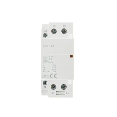 2P 32A 40A 63A 2NO 2NC 1NO1NC Modular Contactor Switch Controller DIN Rail Mounting 24V AC 220V 230V 110V (63A,2NO_110V) von S2IZ5O