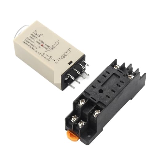 H3Y-2 Delay Timer Time Relay Switch Rotary Knob Adjustable AC220V DC12V 24V 0-60 Minute/Seconds with Base Socket(AC220V,0-30S) von S2IZ5O