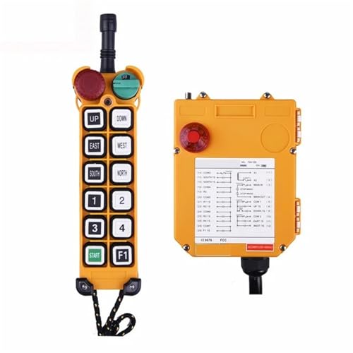 S2IZ5O F24-12D 12 Buttons Double Speed Industrial Radio Crane Remote Control switches Overhead Bridge Crane Lift Control(1T1R,ACDC12-72V) von S2IZ5O