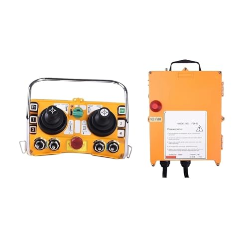 S2IZ5O F24-60 Tower Crane Remote Control Industrial Wireless Joystick Dual Rocker Radio Overhead Bridge Crane Controller(1T 1R,DC12V) von S2IZ5O