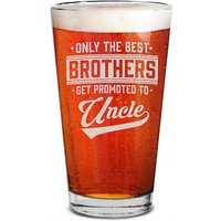 Beste Brüder Werden Zum Onkel Pint Glass Befördert von S4EOriginals