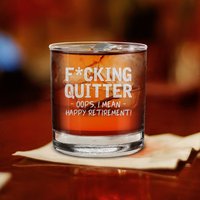 Geschenk Zum Ruhestand, Quitter Oops, Ich Meine Glücklicher Ruhestand Graviertes Whisky-, Bier-, Weinglas, Becher-Trinkgeschirr, Mitarbeiter Geschenk Zum Ruhestand, Quitter Oops, Ich Meine Glücklicher Ruhestand Graviertes Whisky-, Bier-, Weinglas, Becher-Trinkgeschirr, Mitarbeiter von S4EOriginals