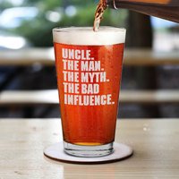 Onkel. Der Mann. Mythos. Schlechte Einfluss. Bier Pint Glas Onkel To Be Geschenk Für Onkel, Weihnachtsgeschenk. Lustiges Geschenk Onkel. Der Mann. Mythos. Schlechte Einfluss. Bier Pint Glas Onkel To Be Geschenk Für Onkel, Weihnachtsgeschenk. Lustiges Geschenk von S4EOriginals