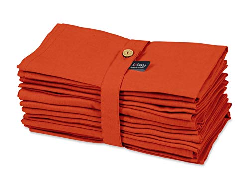 S4Sassy Orange solide Wohnkultur Tea Party Tischwäsche Solide Waschbar Servietten 12-TLG von S4Sassy