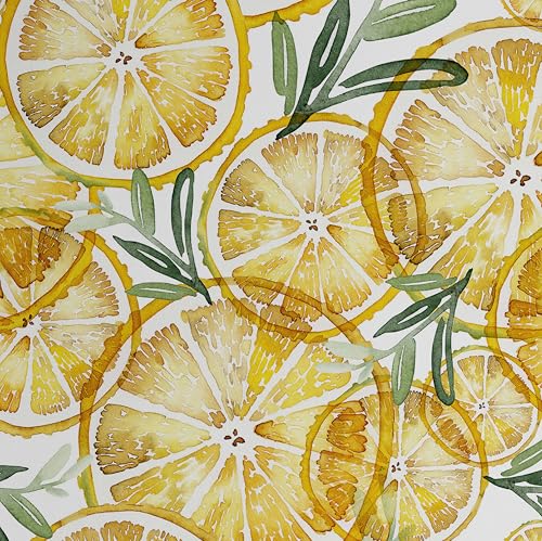 S4Sassy Zitrusfrucht-Tapete - Gelbe Wandverkleidung, 63,5 x 304,8 cm, selbstklebende Vinyl-Tapete, dekorative Wandver-Kleidung, einfache DIY-Wandverkleidung für Schlafzimmer, Wohnzimmer, Wohnraum S4Sassy Zitrusfrucht-Tapete - Gelbe Wandverkleidung, 63,5 x 304,8 cm, selbstklebende Vinyl-Tapete, dekorative Wandver-Kleidung, einfache DIY-Wandverkleidung für Schlafzimmer, Wohnzimmer, Wohnraum von S4Sassy