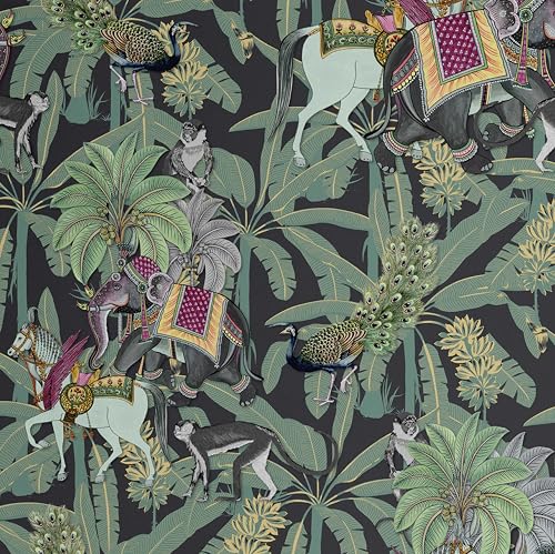 S4sassy Abnehmbare Wanddekoration im asiatischen Stil, Wandverkleidung mit strukturierter Oberfläche, Kontaktpapier mit Safari-Tiermuster, graue selbstklebende Vinyl-Tapetenrolle, Wände- 63,5 x 914 cm S4sassy Abnehmbare Wanddekoration im asiatischen Stil, Wandverkleidung mit strukturierter Oberfläche, Kontaktpapier mit Safari-Tiermuster, graue selbstklebende Vinyl-Tapetenrolle, Wände- 63,5 x 914 cm von S4Sassy