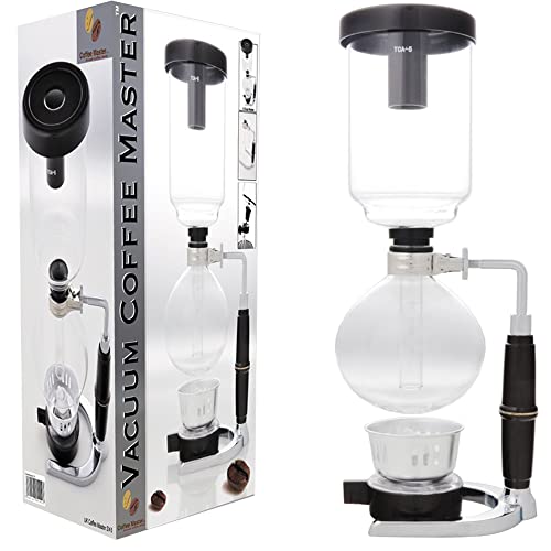 S4U® Coffee Master 5 Tassen Siphon/Vakuum Glas Kaffeemaschine, plastik, 5-Cup Coffee Maker von S4U