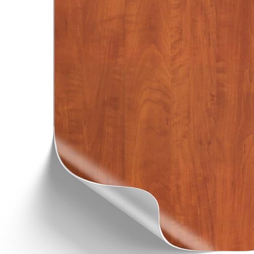 SA ROCA [13,89€/m²] Klebefolie in Holz-Optik inkl. Rakel & E-Book I Selbstklebende Holz Folie für Möbel & Küche - hitzebeständig & abwaschbar I Möbelfolie I Dekofolie (Calvados, 3m x 45cm) von SA ROCA