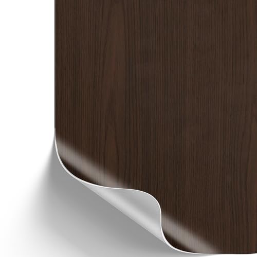 SA ROCA [13,89€/m²] Klebefolie in Holz-Optik inkl. Rakel & E-Book I Selbstklebende Holz Folie für Möbel & Küche - hitzebeständig & abwaschbar I Möbelfolie I Dekofolie (Dark Maron, 3m x 67,5cm) von SA ROCA
