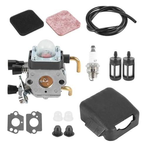 SAANICH FS85 Vergaser + Luftfilterabdeckung passend for Stihl FS75 FS80 FS 85 KM80 KM85 FC75 Rasentrimmer Freischneider Tune Up Kits von SAANICH