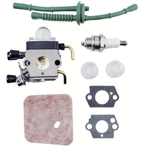 SAANICH Vergaser passend for Stihl FS38 FS45 FS46 FS74 FS75 FS76 FS80 FS85 FS46C FS55 FS55R FS55RC KM55 HL45 Rasentrimmermotor(BLUE) von SAANICH