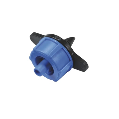 SAB Rambo Tropfrohr mit konstanter Durchflussmenge 8 l/h, blau, 50 Stück, selbstausgleichend mit Druckanschluss, ideal für Tropfbewässerung im Garten, Gemüsegarten, Balkon und Gewächshäuser von SAB