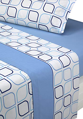 Sabanalia - Bettwäsche-Set Spring (erhältlich in verschiedenen Größen und Farben), für 200 cm breite Betten, Blau von SABANALIA
