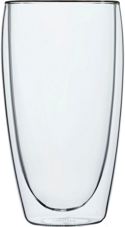 SABATIER International Latte-Macchiato-Glas, Borosilikatglas, mundgeblasen, 350 ml, 2-teilig von SABATIER International