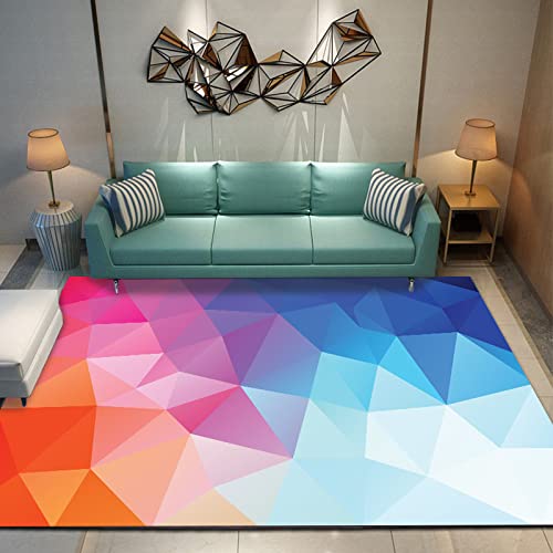 SABORR 7 Bunte geometrische 3D-Teppich Wohnzimmer Couchtisch Teppich Schlafzimmer Balkon Ambiente Fußmatte Türmatte von SABORR