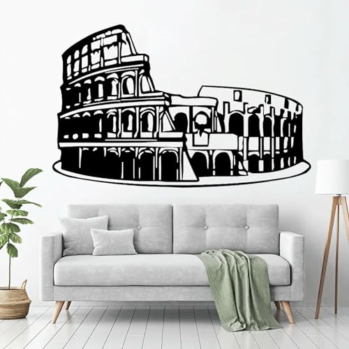 SABORR Architekturmuster Vinyl-Wandaufkleber Home Interior Dekoration Malerei Arbeitszimmer Tapeten Aufkleber Kunst schwarz PVC von SABORR