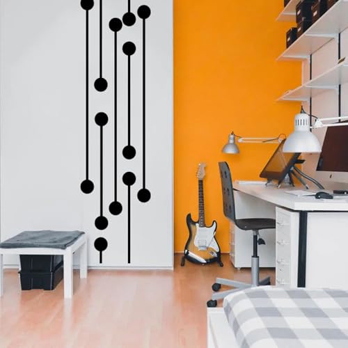 SABORR Geometrische digitale Schaltung Wandaufkleber Büro Wohnzimmer Leiterplatte Aufkleber Kinderzimmer Arbeitszimmer Dekoration schwarz PVC von SABORR